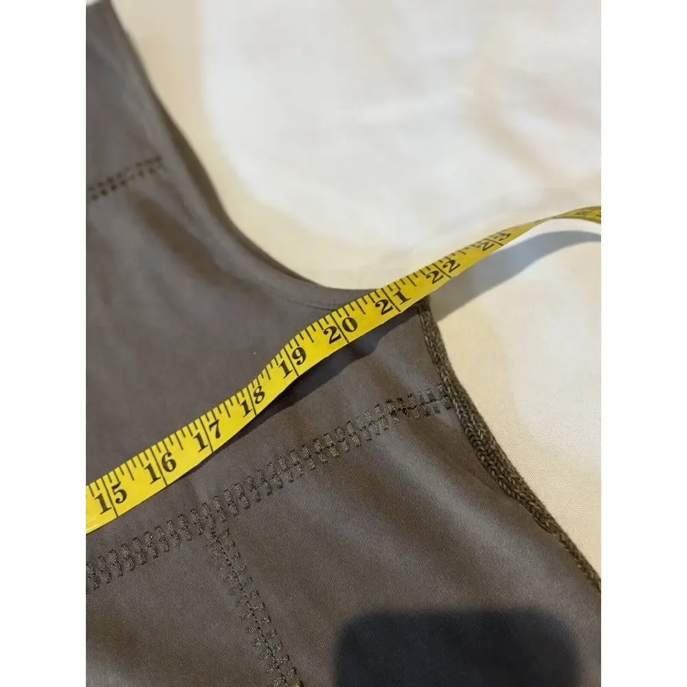 Koret Faux Suede & Knit Sweater‎ Vest Olive Green Women’s Sz 10 Y2k grunge lagen - Picture 6 of 8